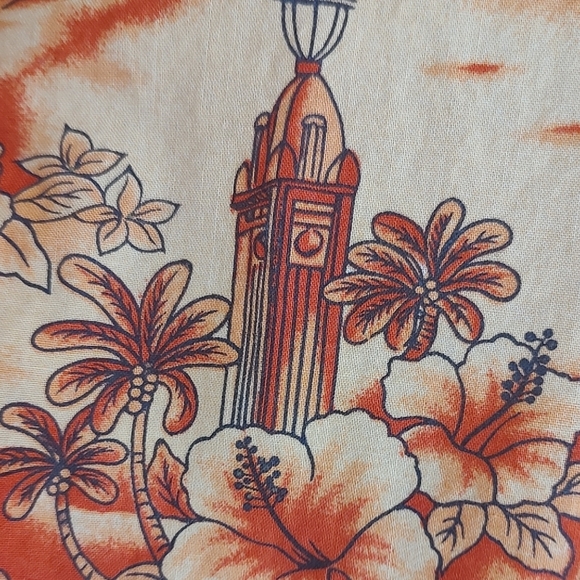 BOXER BOXER Hawaiian Shirt in Vibrant Orange Tropical Print. 3XL - Picture 11 of 12